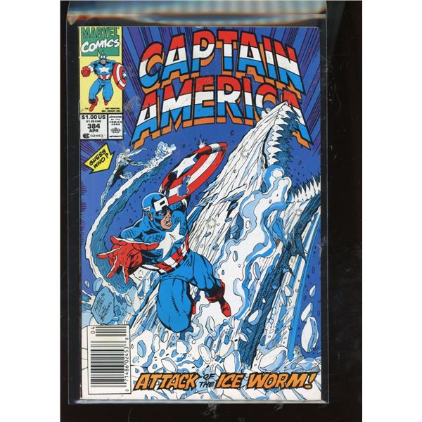 Captain America #384 (Marvel Comics, 1991) Attack of the Ice Worm!