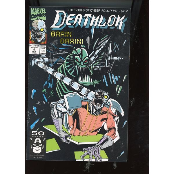 Marvel Comics Deathlok #4 (Oct 1991) - The Souls of Cyber-Folk Part 3 of 4