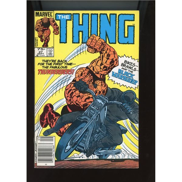 Marvel Comics The Thing #27 (Sept 1985) Thunderiders, Black Marauder App.