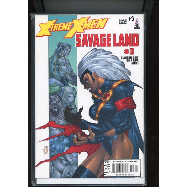 X-Treme X-Men: Savage Land #3 (2002) Marvel Comics Claremont Sharpe Miki