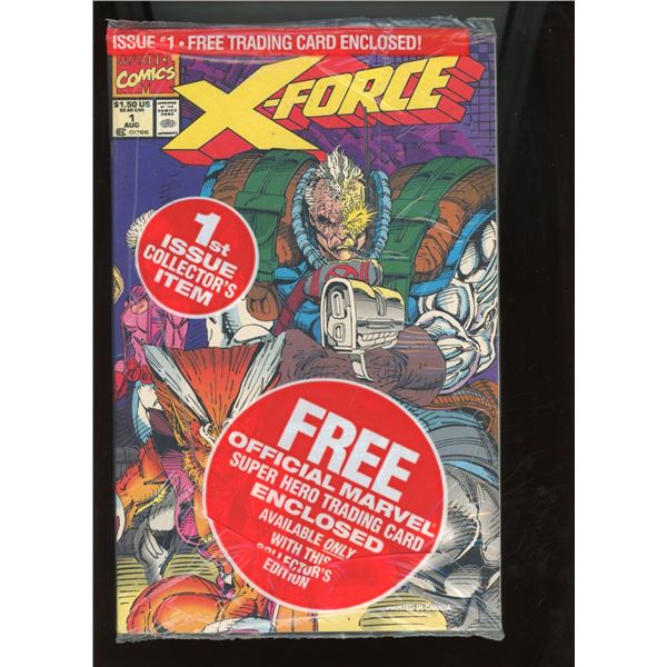 X-Force #1 Marvel Comics 1991 1st Issue Collector's Item w/ Trading Card