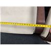 Image 8 : Qty 3 Wooden Armchairs w/ Upholstered Seats & Woven Backs 32" x 27" x 34"H