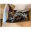 Image 10 : Wooden Bin Multiple Metal & PVC Pipe Fittings, Beam & Pipe Clamps, Surge Clips, Gate Valves, etc