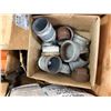 Image 11 : Wooden Bin Multiple Metal & PVC Pipe Fittings, Beam & Pipe Clamps, Surge Clips, Gate Valves, etc