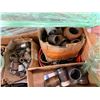 Image 17 : Wooden Bin Multiple Metal & PVC Pipe Fittings, Beam & Pipe Clamps, Surge Clips, Gate Valves, etc