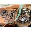 Image 19 : Wooden Bin Multiple Metal & PVC Pipe Fittings, Beam & Pipe Clamps, Surge Clips, Gate Valves, etc