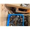 Image 22 : Wooden Bin Multiple Metal & PVC Pipe Fittings, Beam & Pipe Clamps, Surge Clips, Gate Valves, etc