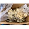 Image 5 : Wooden Bin Multiple Metal & PVC Pipe Fittings, Beam & Pipe Clamps, Surge Clips, Gate Valves, etc