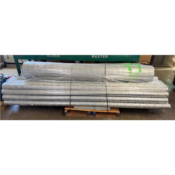 Multiple Metal Spiral Pipes, Misc Sizes to 123"