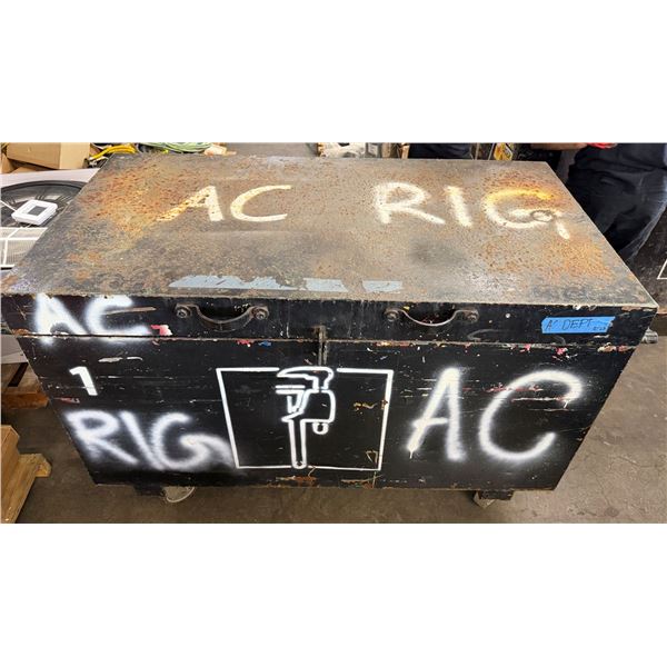 Black Jobsite Storage Chest 60" x 32" x 41"H (contents not included)