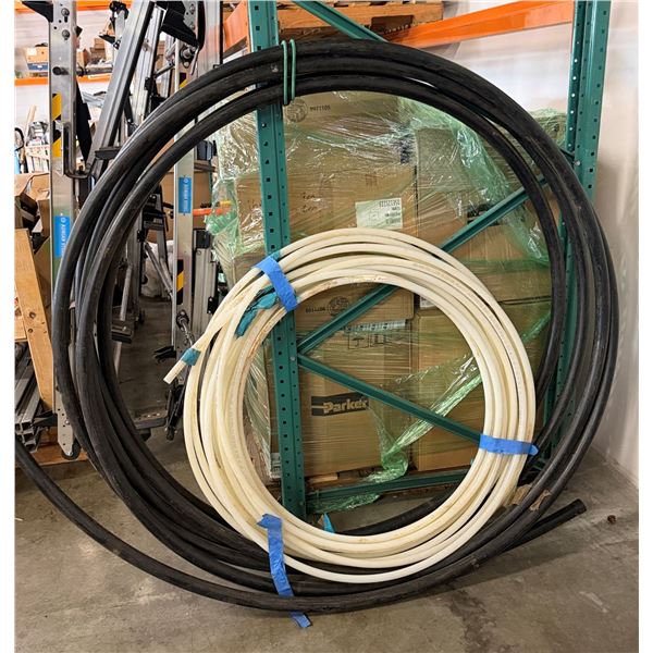 Qty 2 Coils Hose: White Pex Piping & Black Centennial CenFuse HDPE