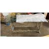 Image 1 : Console Table w/ Branch-like Base & Clear Top 62" x 22" x 29.5"H