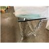 Image 6 : Console Table w/ Branch-like Base & Clear Top 62" x 22" x 29.5"H