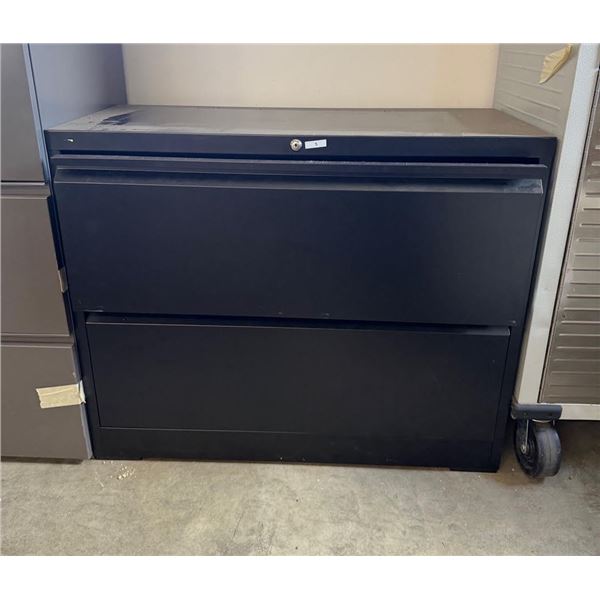Black 2-Drawer Lateral Filing Cabinet