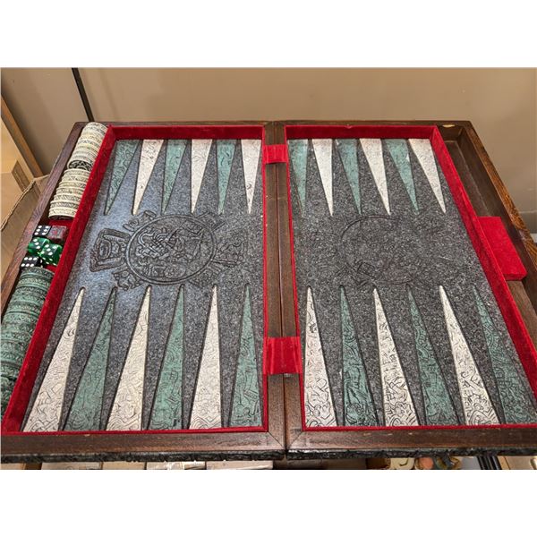 Mesoamerican Chess and Backgammon Set
