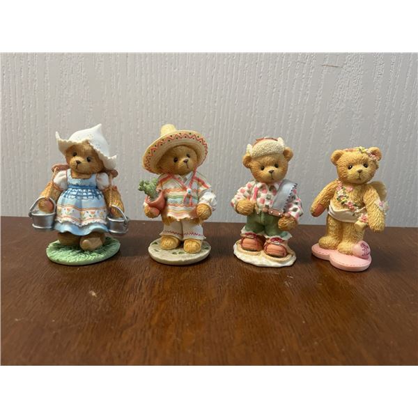Cherished Teddies Figurine Collection, 4pcs
