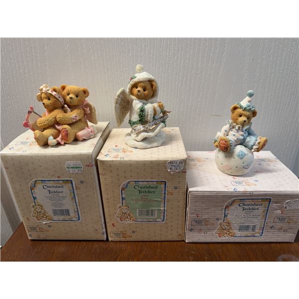 Cherished Teddies Figurine Lot with Boxes