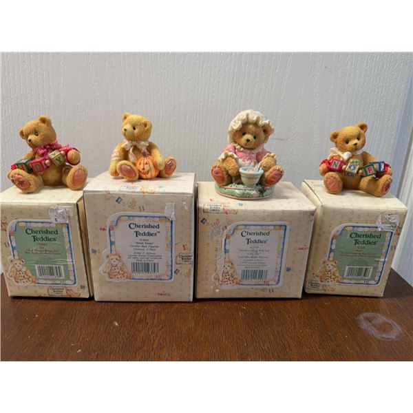 4 Enesco Cherished Teddies Figurines