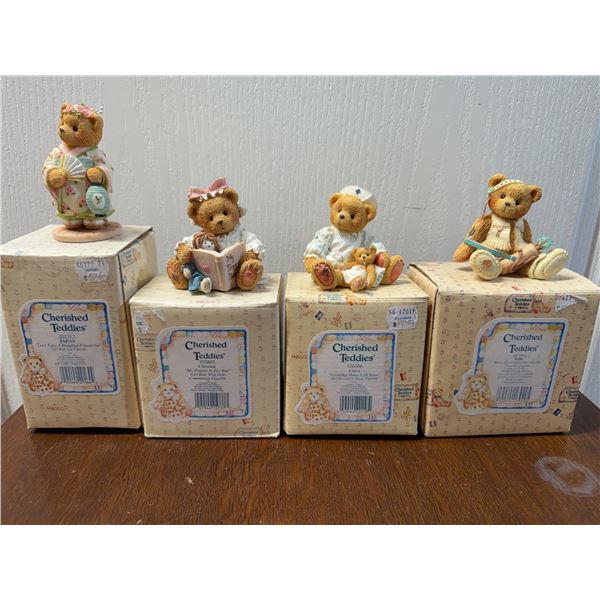 4 Cherished Teddies Figurines with Box