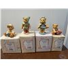 Image 1 : 4 Cherished Teddies Figurines with Box