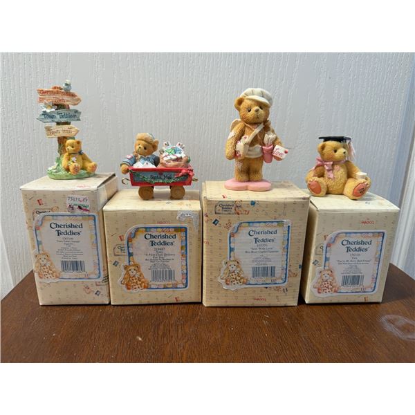 Cherished Teddies Figurines with Boxes Set of