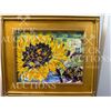 Image 1 : "Down By The Bay" Framed Sunflower Oil Painting on Canvas