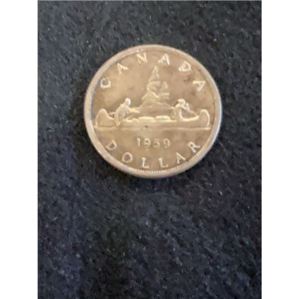 1959 Canada Silver Dollar Coin