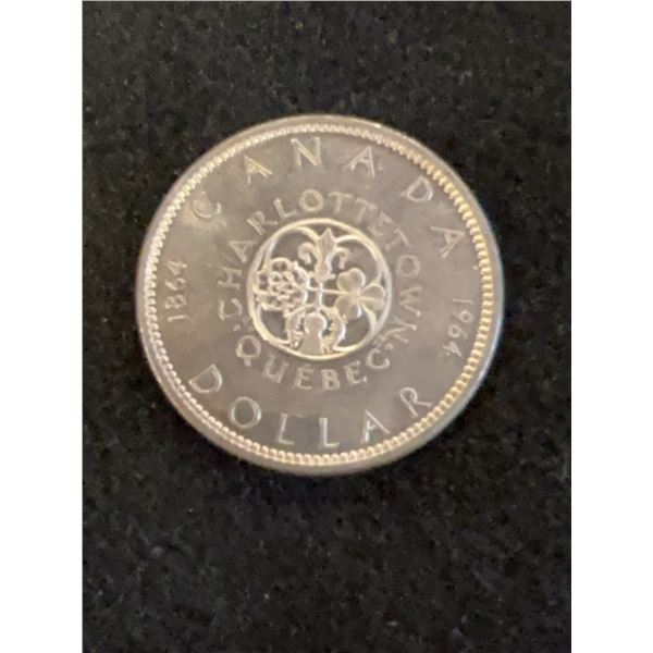 1964 Canada Charlottetown Quebec Silver $1