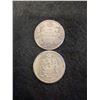 Image 1 : Two Canadian Silver 50 Cent Coins, 1919 and  