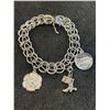 Image 1 : Vintage Sterling Silver Charm Bracelet 17.91g