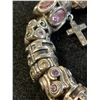 Image 7 : Sterling Silver Pandora Charm Bracelet, 77.21g