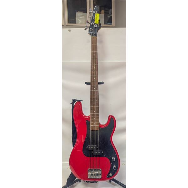 RED SAMICK ELECTRIC BASS GUITAR