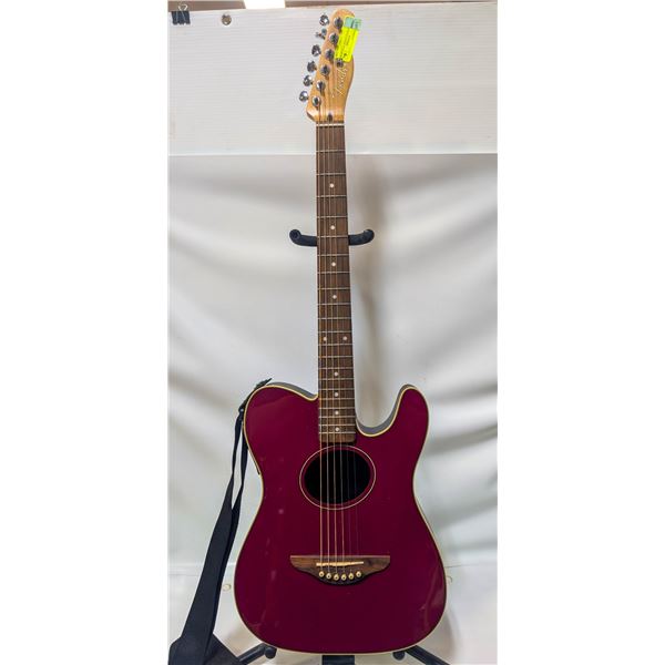 FENDER TELECOUSTIC GUITAR RED