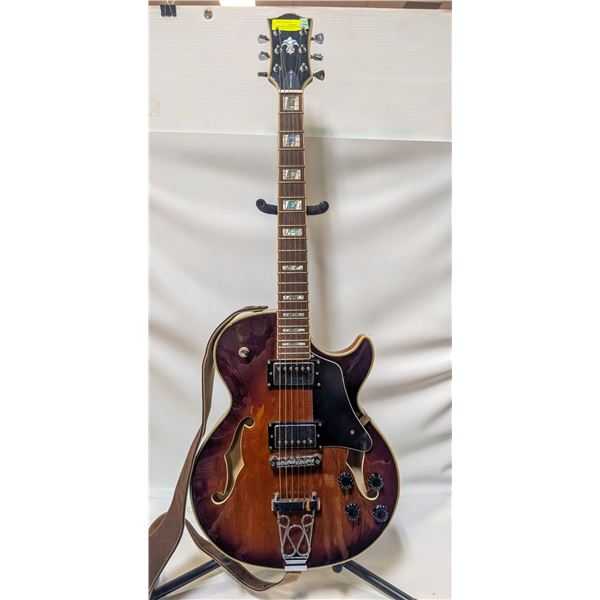 IYV HOLLOW BODY SUNBURST ELECTRIC GUITAR