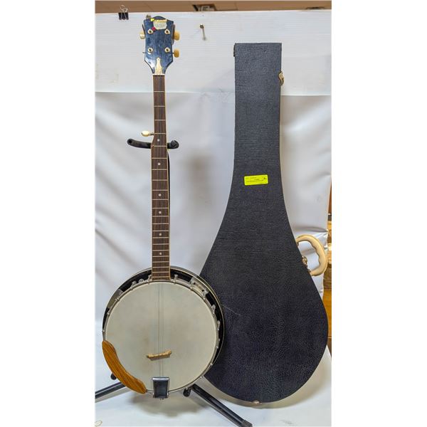 VINTAGE BANJO WITH CASE
