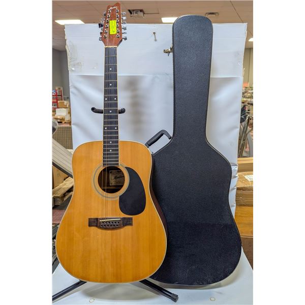 MONTANA 12 STRING GUITAR W CASE NEEDS STRINGS