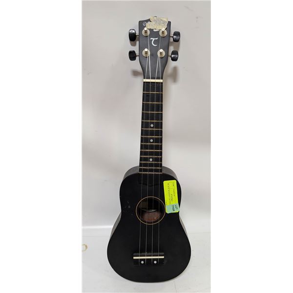 BLACK WOODEN UKULELE