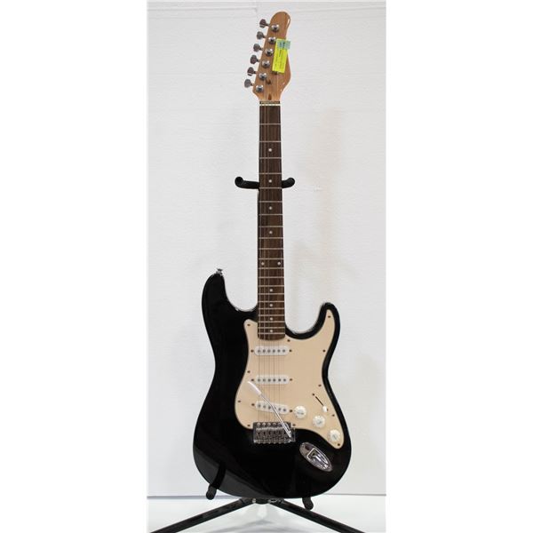 ROBSON STRAT ELECTRIC GUITAR BLACK