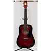 Image 1 : HUNTINGTON RED ACOUSTIC GUITAR