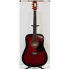 Image 1 : HUNTINGTON RED ACOUSTIC GUITAR
