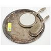 Image 1 : ANTIQUE SILVER PLATED VANITY SET
