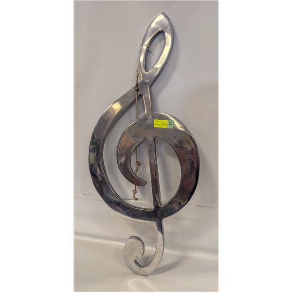 LARGE CAST ALUMINUM MUSIC NOTE DECORE