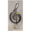 Image 1 : LARGE CAST ALUMINUM MUSIC NOTE DECORE