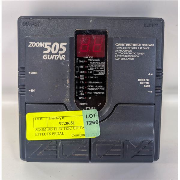ZOOM 505 ELECTRIC GUITAR EFFECTS PEDAL
