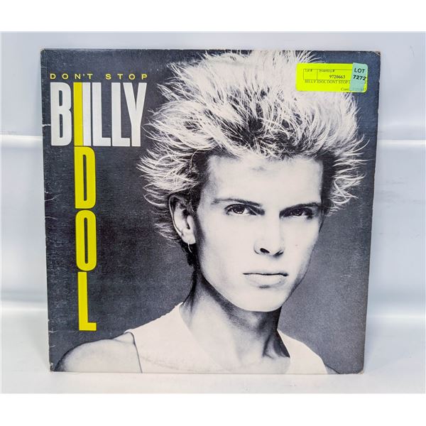 BILLY IDOL DONT STOP LP RECORD