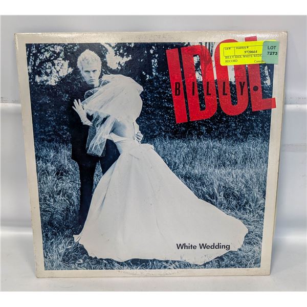 BILLY IDOL WHITE WEDDING LP RECORD