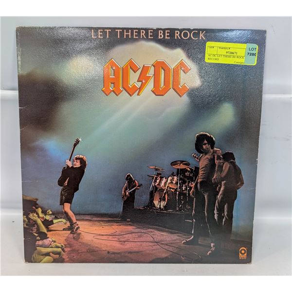 AC DC LET THERE BE ROCK LP RECORD
