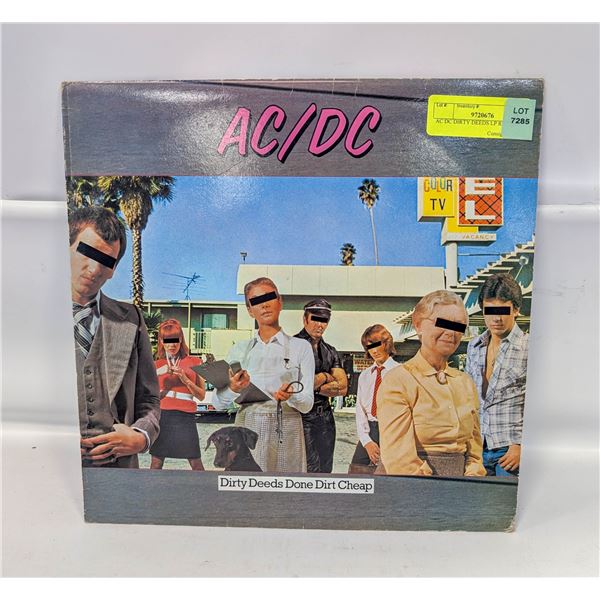 AC DC DIRTY DEEDS LP RECORD