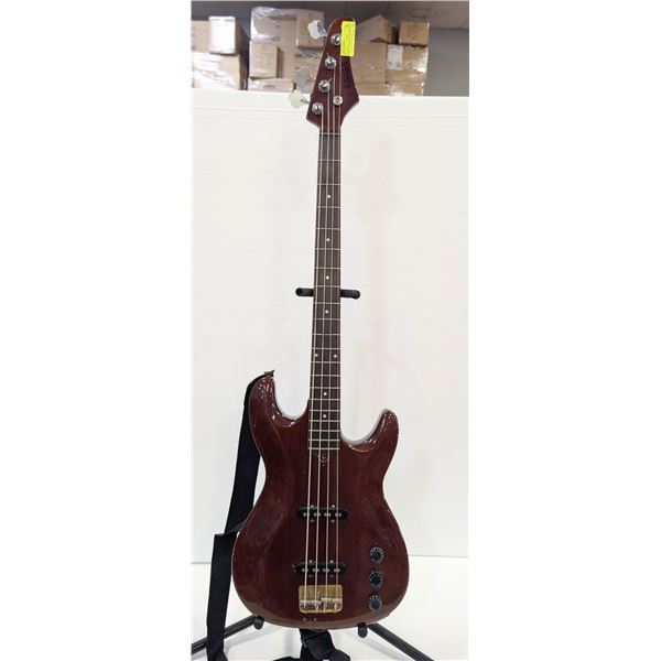 VINTAGE TARGA ELECTRIC BASS GUITAR WOOD FINISH