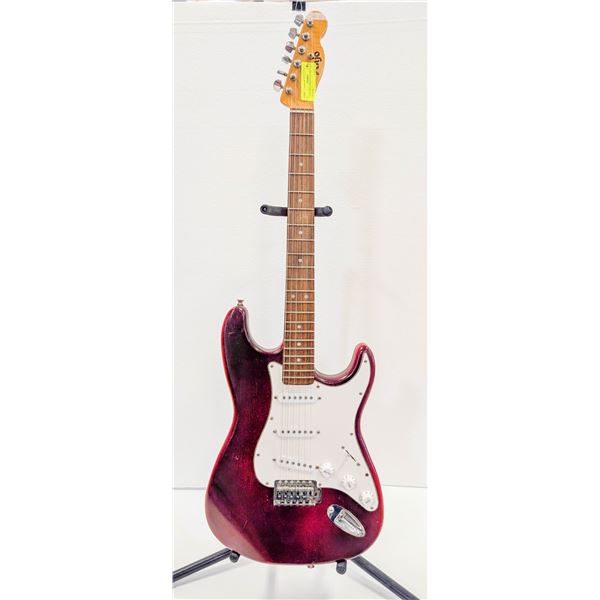 ANJO RED STRAT ELECTRIC GUITAR W CASE